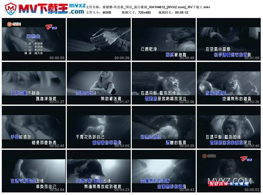 蔡健雅-单恋曲_国语_流行歌曲_MA104612